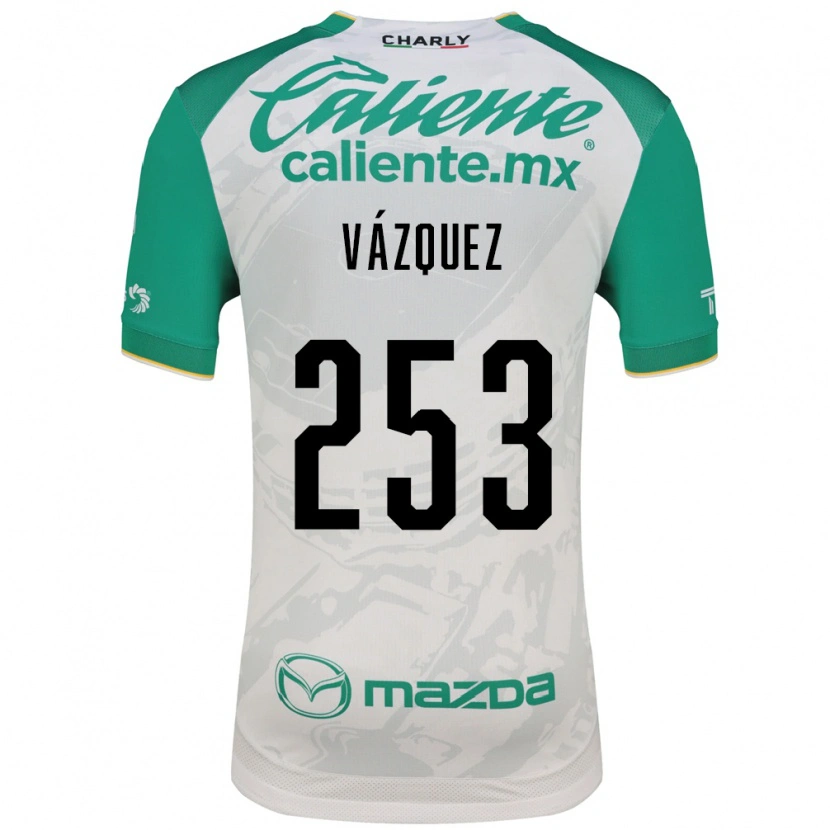 Danxen Enfant Maillot Héctor Vázquez #253 Vert Clair Blanc Tenues Extérieur 2026/27 T-Shirt