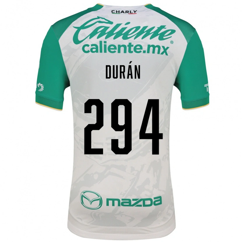 Danxen Enfant Maillot Diego Durán #294 Vert Clair Blanc Tenues Extérieur 2026/27 T-Shirt