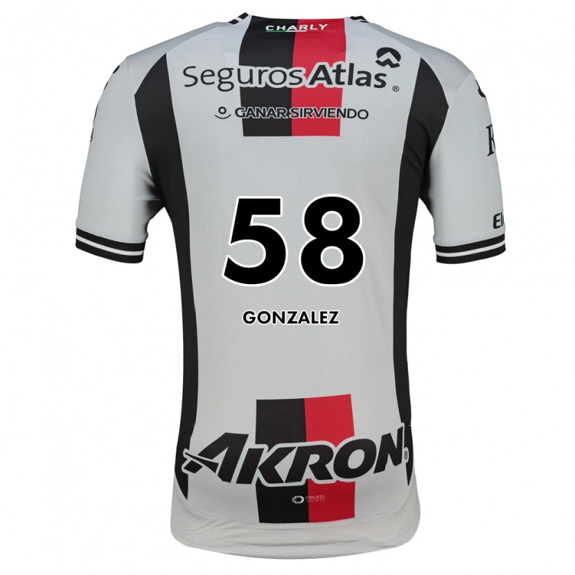 Danxen Enfant Maillot Arturo González #58 Blanc Rouge Noir Tenues Extérieur 2026/27 T-Shirt