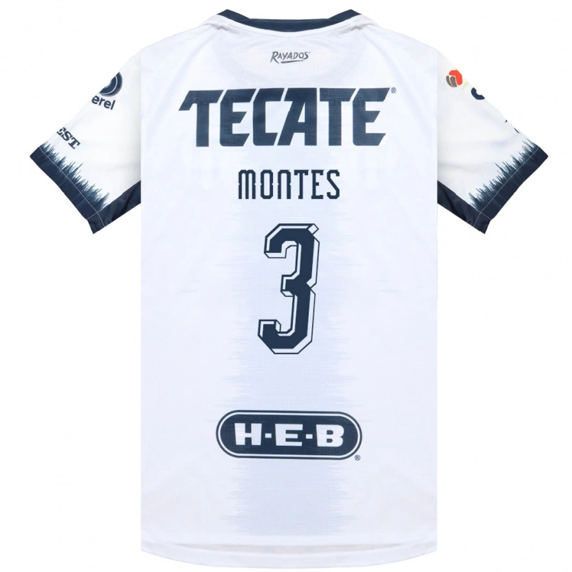 Danxen Enfant Maillot Cesar Montes #3 Blanc Bleu Encre Rouge Tenues Extérieur 2026/27 T-Shirt