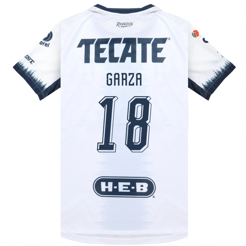Danxen Enfant Maillot César Garza #18 Blanc Bleu Encre Rouge Tenues Extérieur 2026/27 T-Shirt