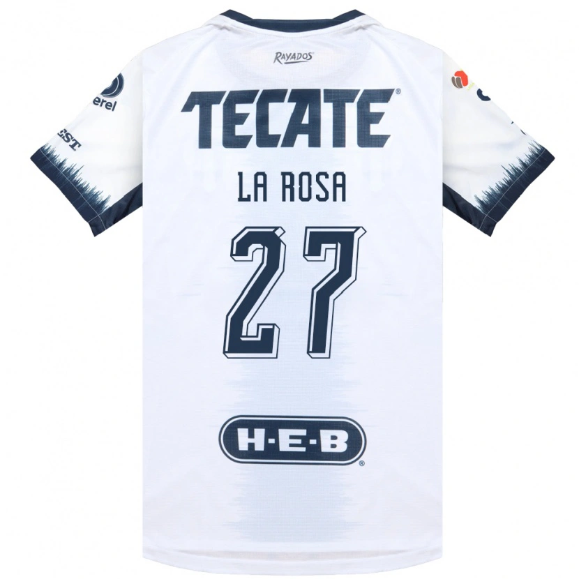 Danxen Enfant Maillot Roberto De La Rosa #27 Blanc Bleu Encre Rouge Tenues Extérieur 2026/27 T-Shirt
