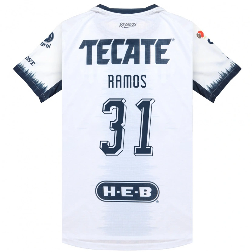 Danxen Enfant Maillot César Ramos #31 Blanc Bleu Encre Rouge Tenues Extérieur 2026/27 T-Shirt