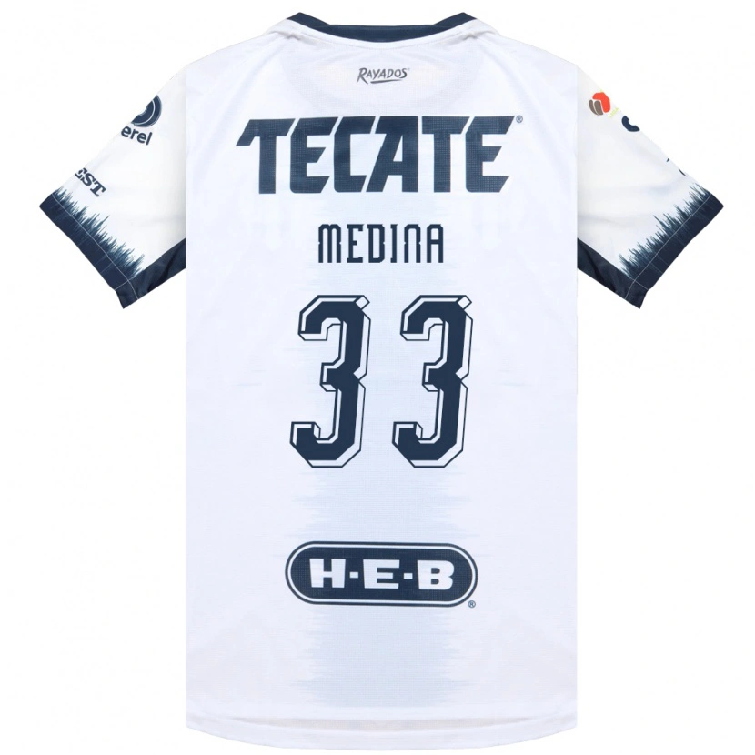 Danxen Enfant Maillot Stefan Medina #33 Blanc Bleu Encre Rouge Tenues Extérieur 2026/27 T-Shirt