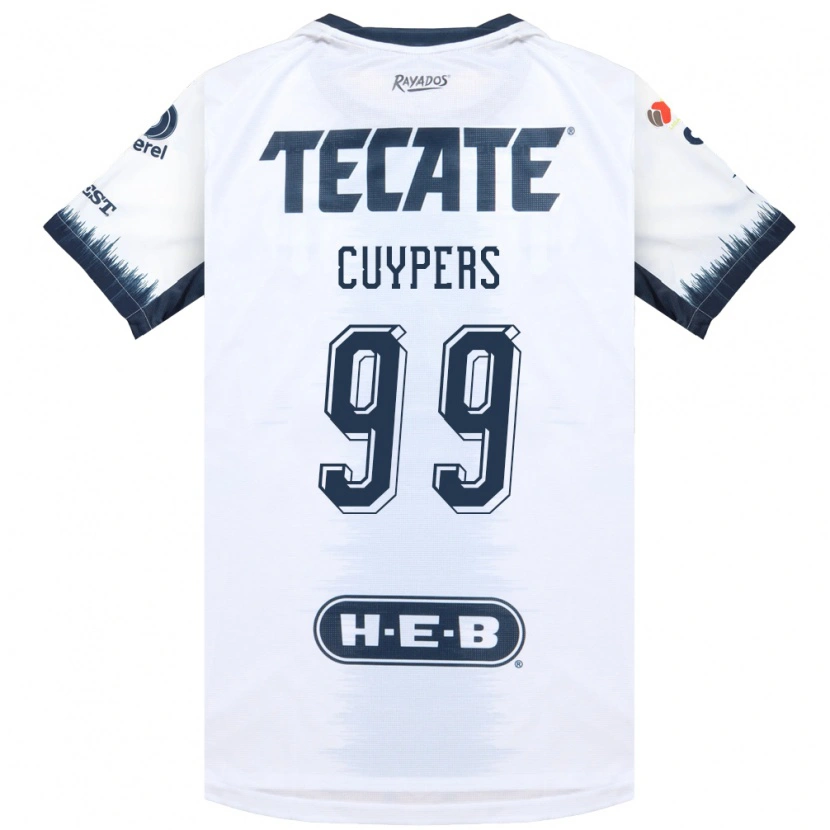 Danxen Enfant Maillot Hugo Cuypers #99 Blanc Bleu Encre Rouge Tenues Extérieur 2026/27 T-Shirt