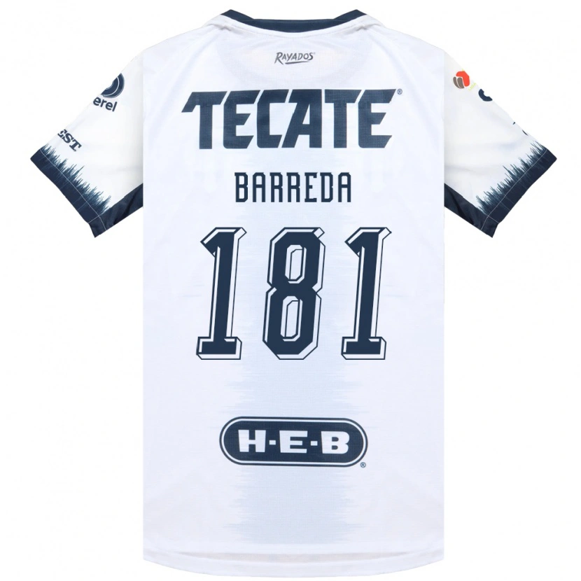 Danxen Enfant Maillot Dimas Barreda #181 Blanc Bleu Encre Rouge Tenues Extérieur 2026/27 T-Shirt