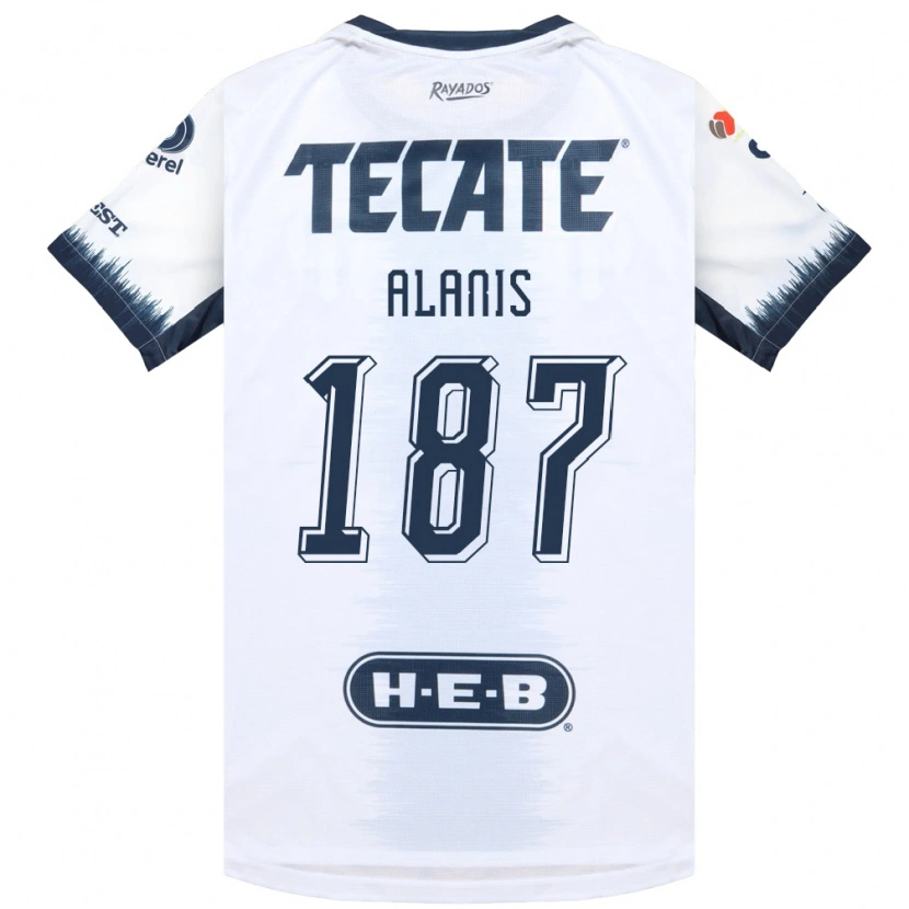 Danxen Enfant Maillot Brian Alanís #187 Blanc Bleu Encre Rouge Tenues Extérieur 2026/27 T-Shirt