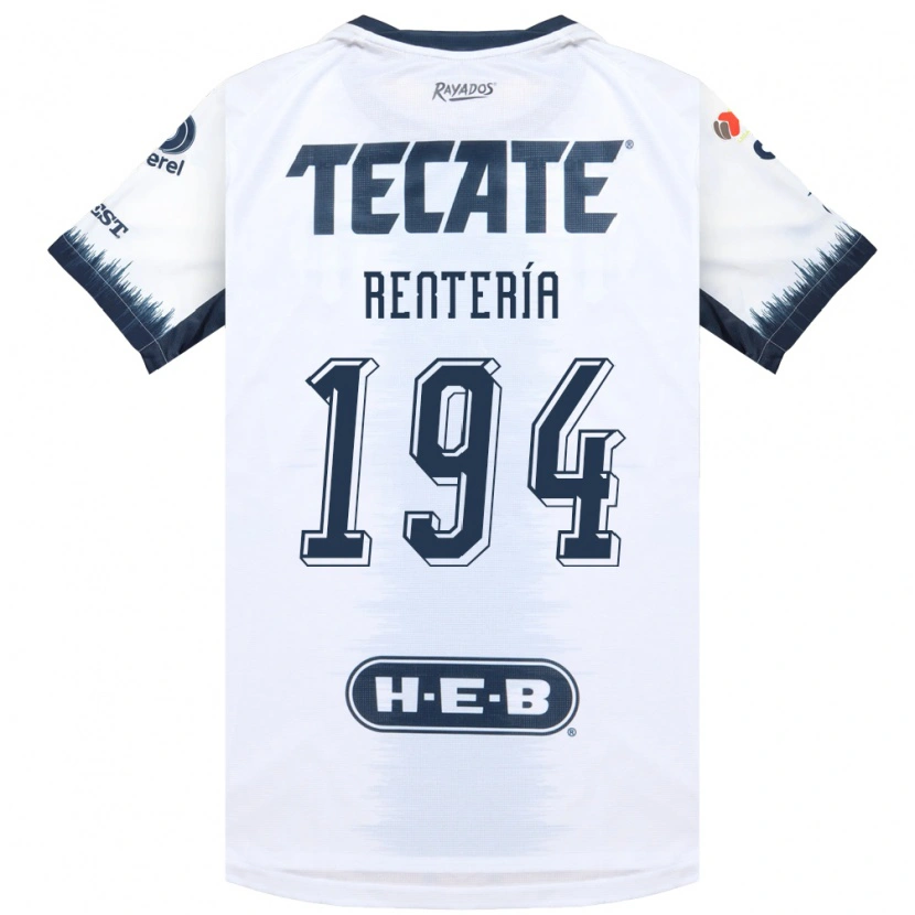 Danxen Enfant Maillot Ricardo Rentería #194 Blanc Bleu Encre Rouge Tenues Extérieur 2026/27 T-Shirt