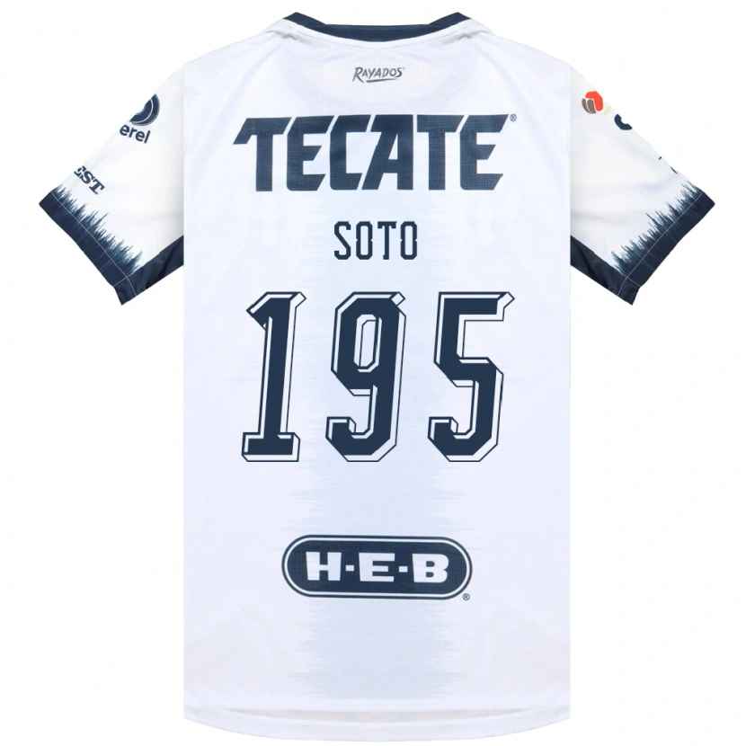 Danxen Enfant Maillot Óscar Soto #195 Blanc Bleu Encre Rouge Tenues Extérieur 2026/27 T-Shirt