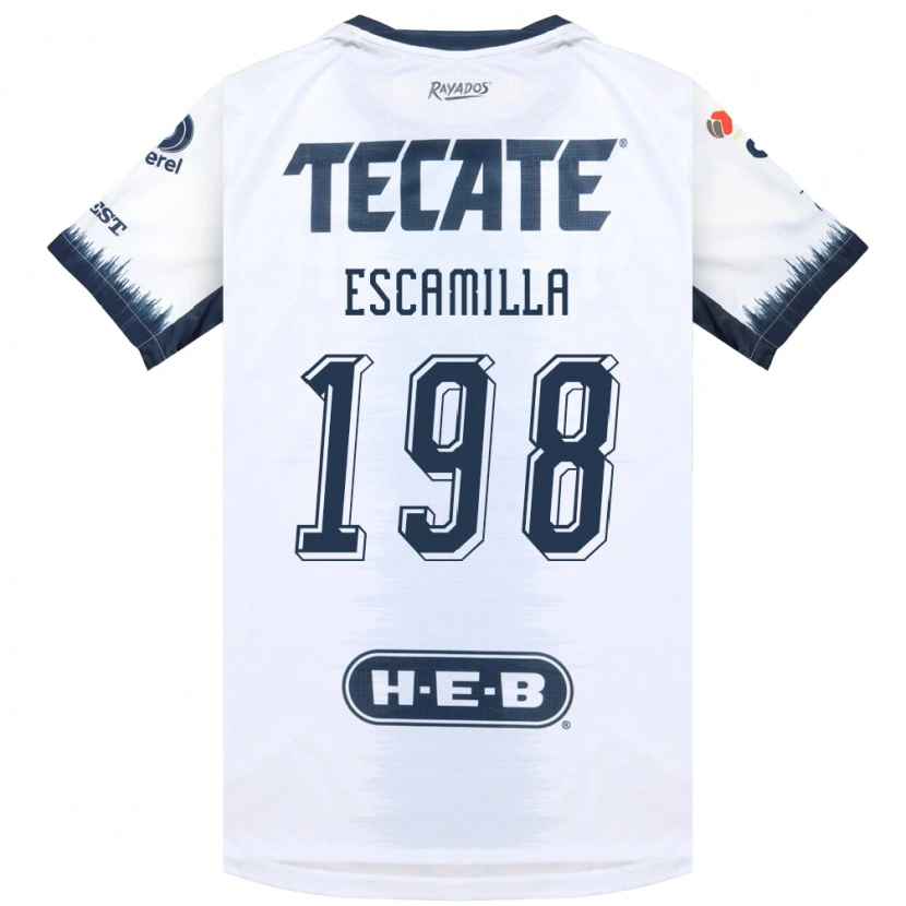 Danxen Enfant Maillot Diego Escamilla #198 Blanc Bleu Encre Rouge Tenues Extérieur 2026/27 T-Shirt