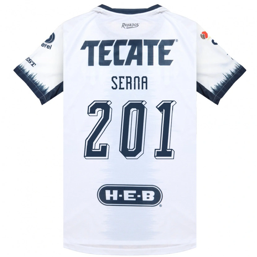 Danxen Enfant Maillot Javier Serna #201 Blanc Bleu Encre Rouge Tenues Extérieur 2026/27 T-Shirt