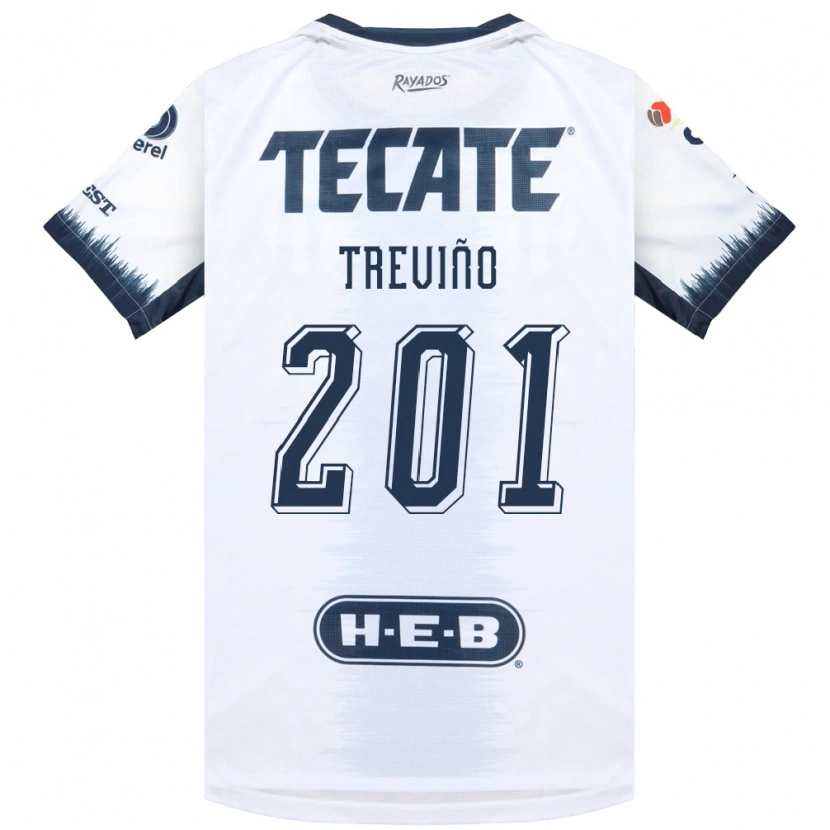 Danxen Enfant Maillot José Treviño #201 Blanc Bleu Encre Rouge Tenues Extérieur 2026/27 T-Shirt