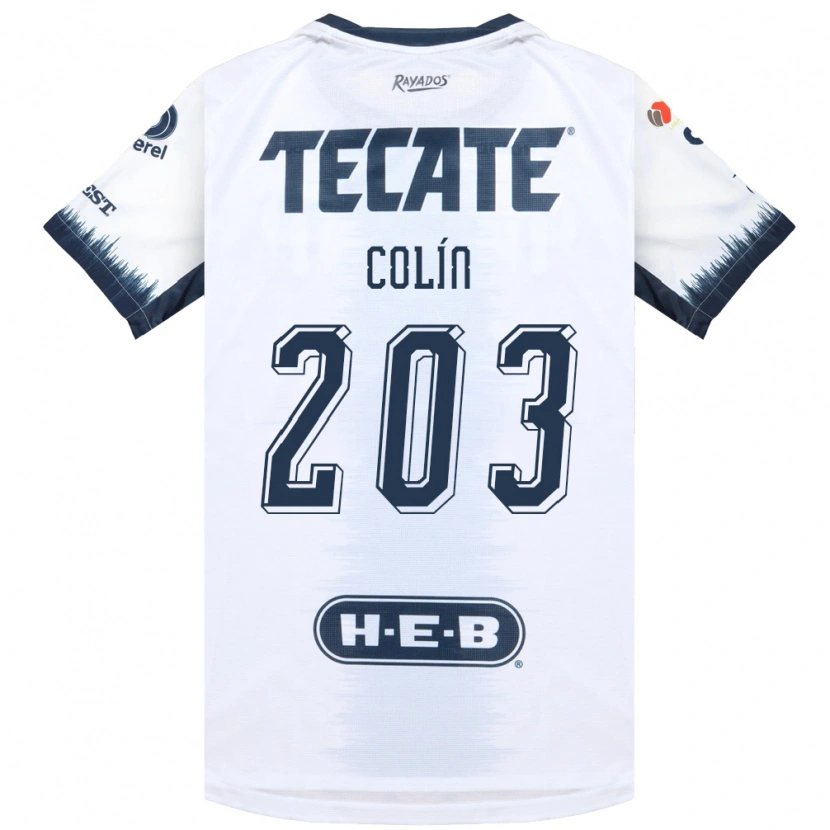 Danxen Enfant Maillot Luis Colín #203 Blanc Bleu Encre Rouge Tenues Extérieur 2026/27 T-Shirt