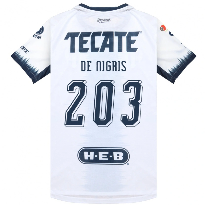 Danxen Enfant Maillot Aldo De Nigris #203 Blanc Bleu Encre Rouge Tenues Extérieur 2026/27 T-Shirt