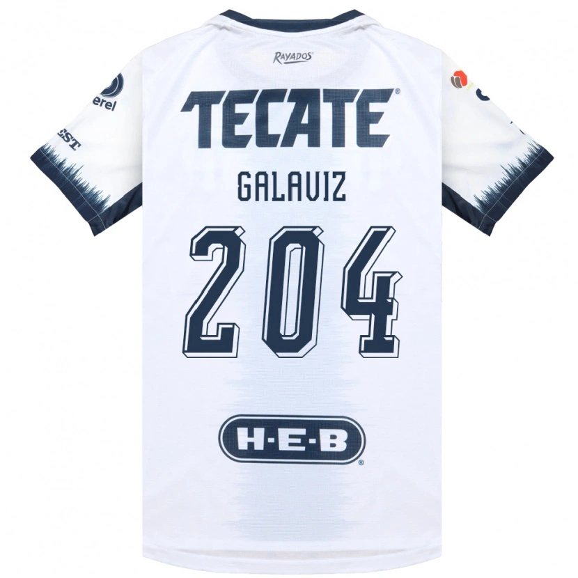 Danxen Enfant Maillot Oswaldo Galaviz #204 Blanc Bleu Encre Rouge Tenues Extérieur 2026/27 T-Shirt