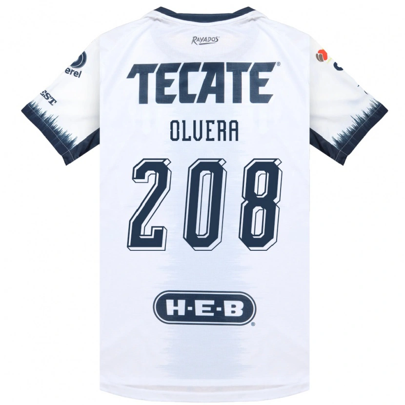 Danxen Enfant Maillot Marcelo Olvera #208 Blanc Bleu Encre Rouge Tenues Extérieur 2026/27 T-Shirt