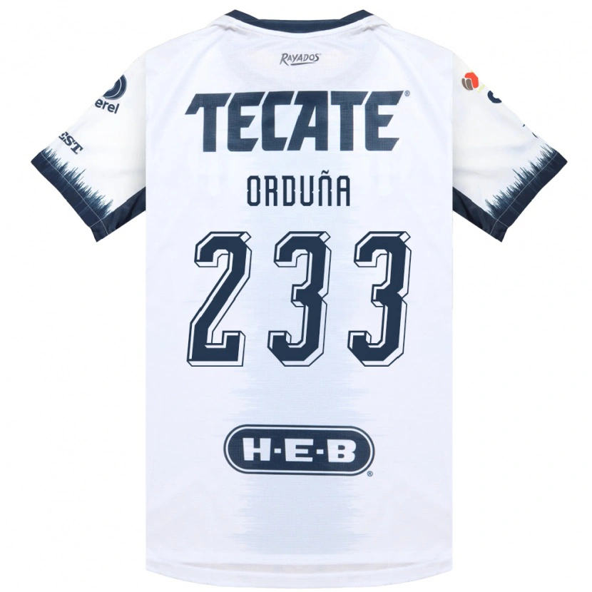 Danxen Enfant Maillot Jonathan Orduña #233 Blanc Bleu Encre Rouge Tenues Extérieur 2026/27 T-Shirt