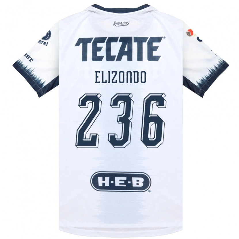Danxen Enfant Maillot Javier Elizondo #236 Blanc Bleu Encre Rouge Tenues Extérieur 2026/27 T-Shirt