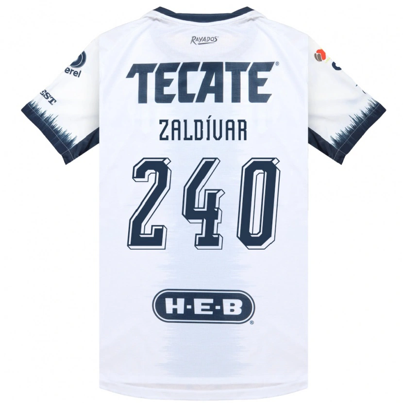 Danxen Enfant Maillot Milton Zaldívar #240 Blanc Bleu Encre Rouge Tenues Extérieur 2026/27 T-Shirt