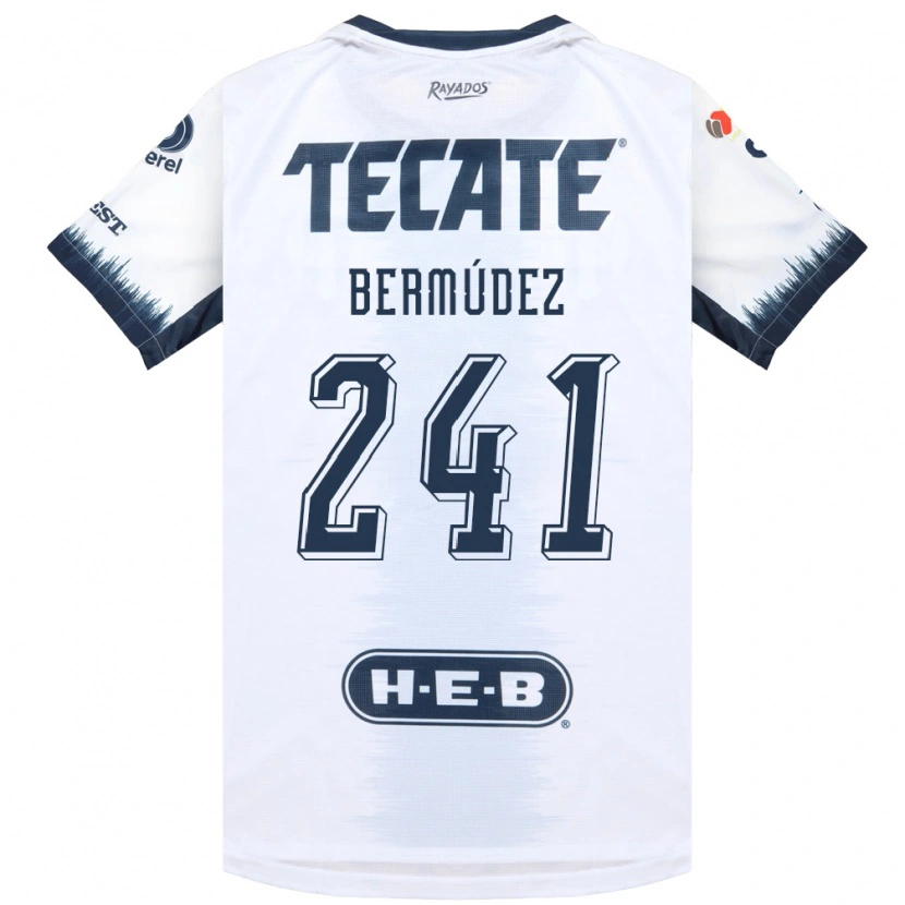 Danxen Enfant Maillot Santiago Bermúdez #241 Blanc Bleu Encre Rouge Tenues Extérieur 2026/27 T-Shirt