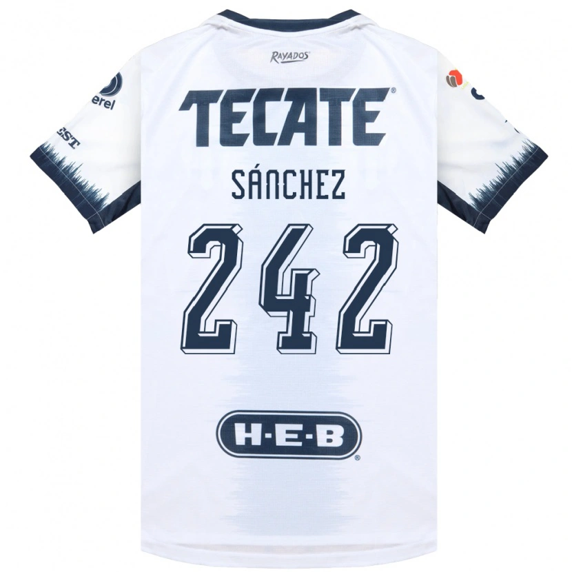 Danxen Enfant Maillot Jorge Sánchez #242 Blanc Bleu Encre Rouge Tenues Extérieur 2026/27 T-Shirt