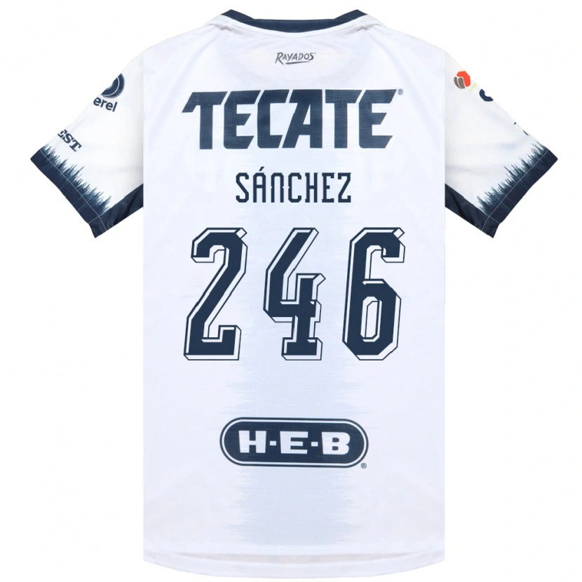 Danxen Enfant Maillot Diego Sánchez #246 Blanc Bleu Encre Rouge Tenues Extérieur 2026/27 T-Shirt