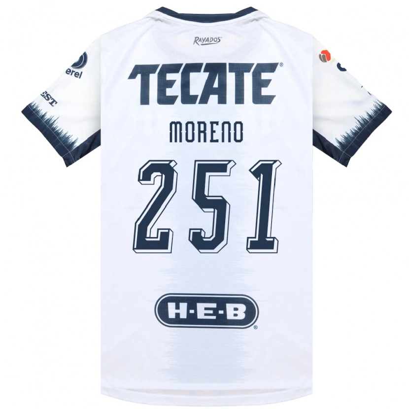 Danxen Enfant Maillot Josué Moreno #251 Blanc Bleu Encre Rouge Tenues Extérieur 2026/27 T-Shirt