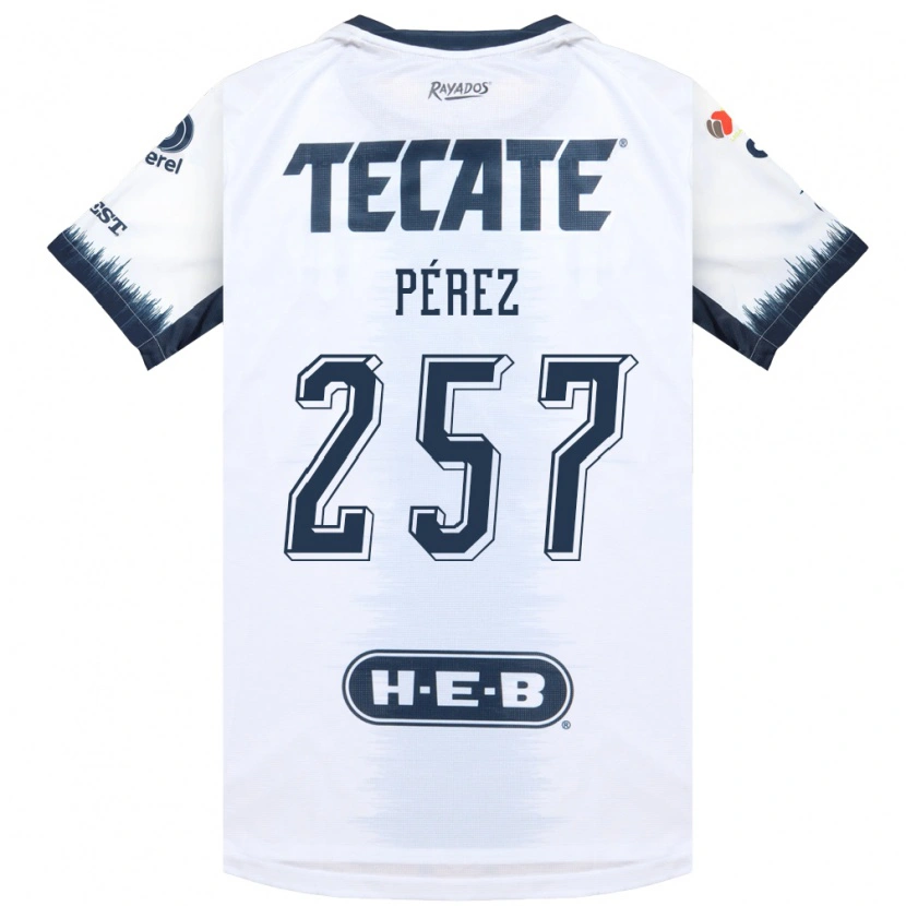 Danxen Enfant Maillot Anthony Pérez #257 Blanc Bleu Encre Rouge Tenues Extérieur 2026/27 T-Shirt