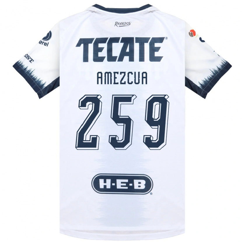 Danxen Enfant Maillot Ángel Amezcua #259 Blanc Bleu Encre Rouge Tenues Extérieur 2026/27 T-Shirt