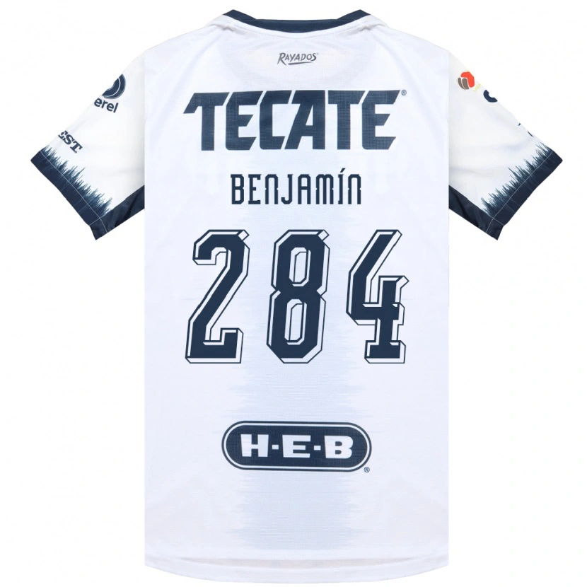 Danxen Enfant Maillot Benjamín De La Herrán #284 Blanc Bleu Encre Rouge Tenues Extérieur 2026/27 T-Shirt