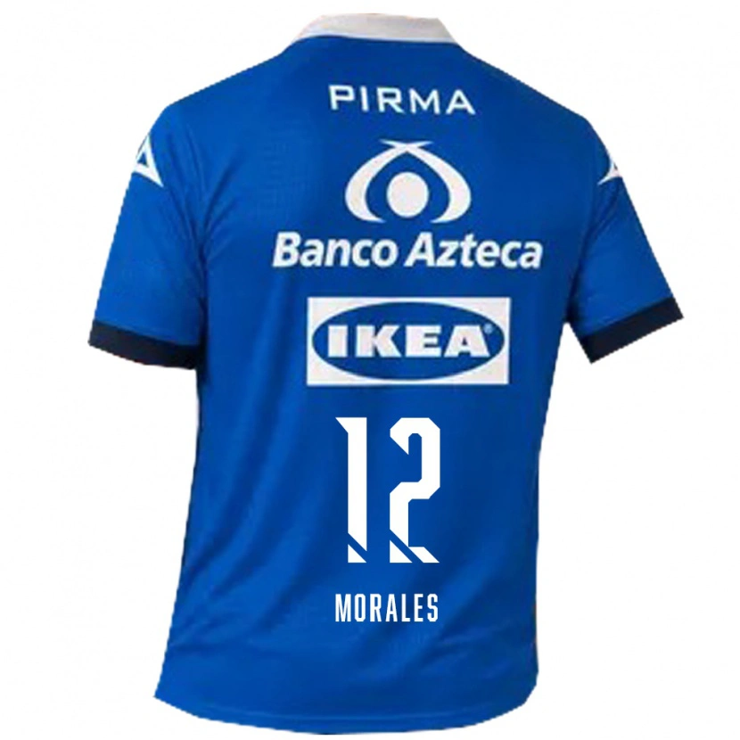 Danxen Enfant Maillot Karla Morales #12 Bleu Blanc Tenues Extérieur 2026/27 T-Shirt