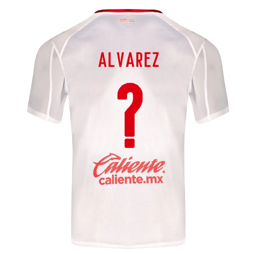 Danxen Enfant Maillot Sergio Álvarez #0 Blanc Vert Rouge Tenues Extérieur 2026/27 T-Shirt