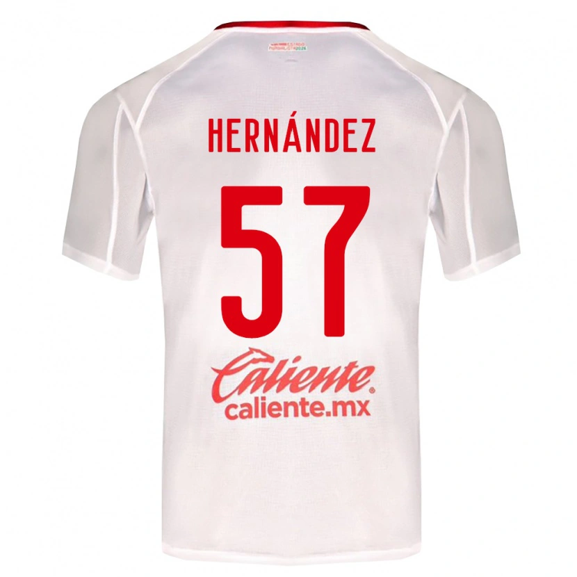 Danxen Enfant Maillot Jesús Hernández #57 Blanc Vert Rouge Tenues Extérieur 2026/27 T-Shirt