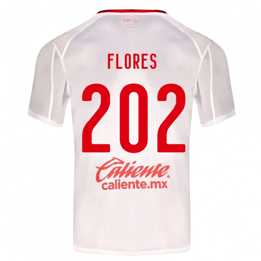 Danxen Enfant Maillot Daniel Flores #202 Blanc Vert Rouge Tenues Extérieur 2026/27 T-Shirt