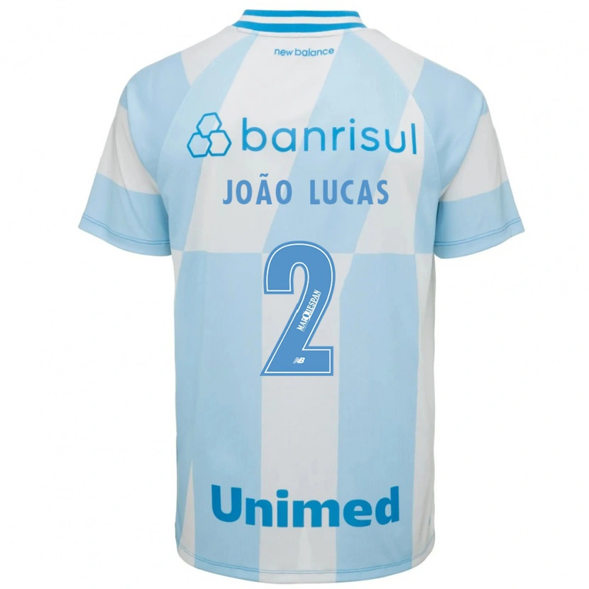 Danxen Enfant Maillot João Lucas #2 Bleu Clair Blanc Tenues Extérieur 2026/27 T-Shirt