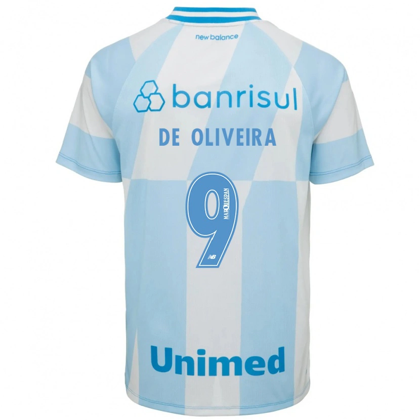 Danxen Enfant Maillot Veridiana Mostaco De Oliveira #9 Bleu Clair Blanc Tenues Extérieur 2026/27 T-Shirt