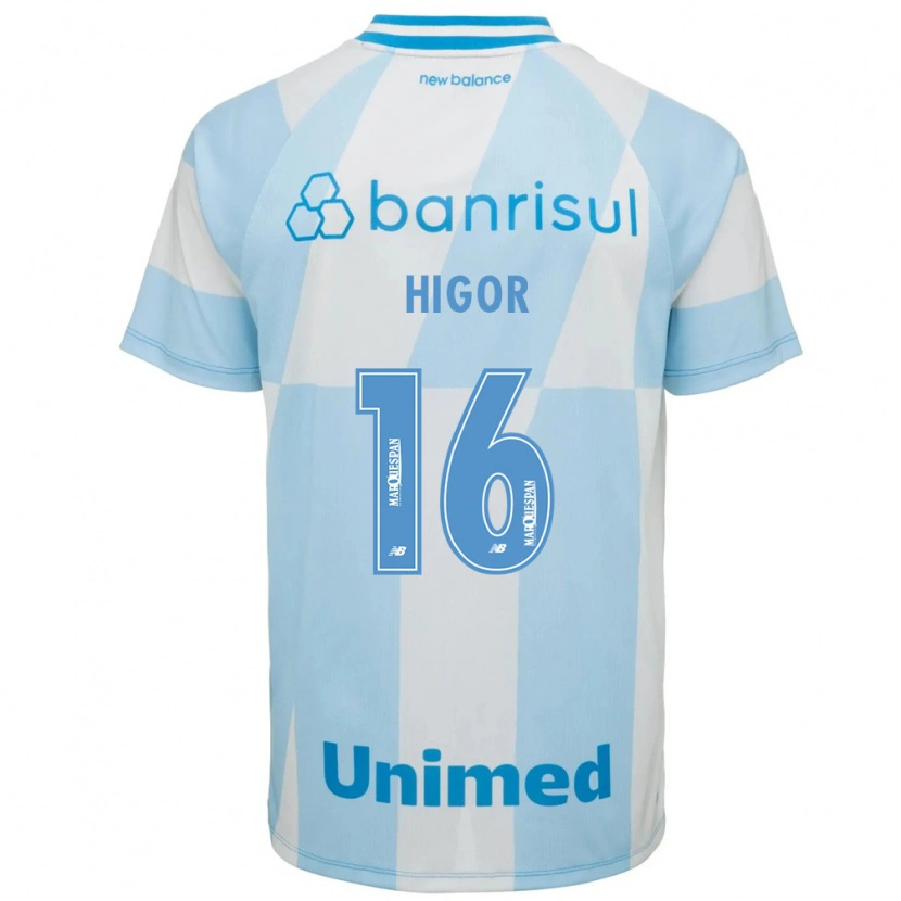 Danxen Enfant Maillot Higor Sousa E Silva #16 Bleu Clair Blanc Tenues Extérieur 2026/27 T-Shirt