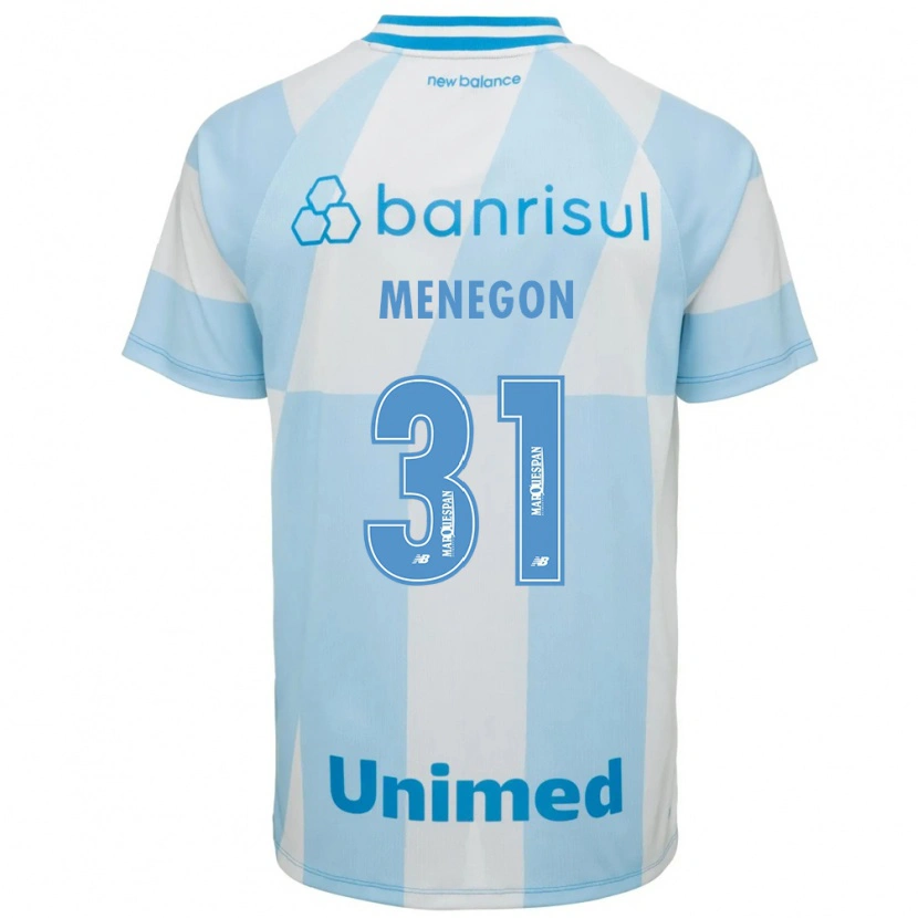 Danxen Enfant Maillot Gabriel Menegon #31 Bleu Clair Blanc Tenues Extérieur 2026/27 T-Shirt