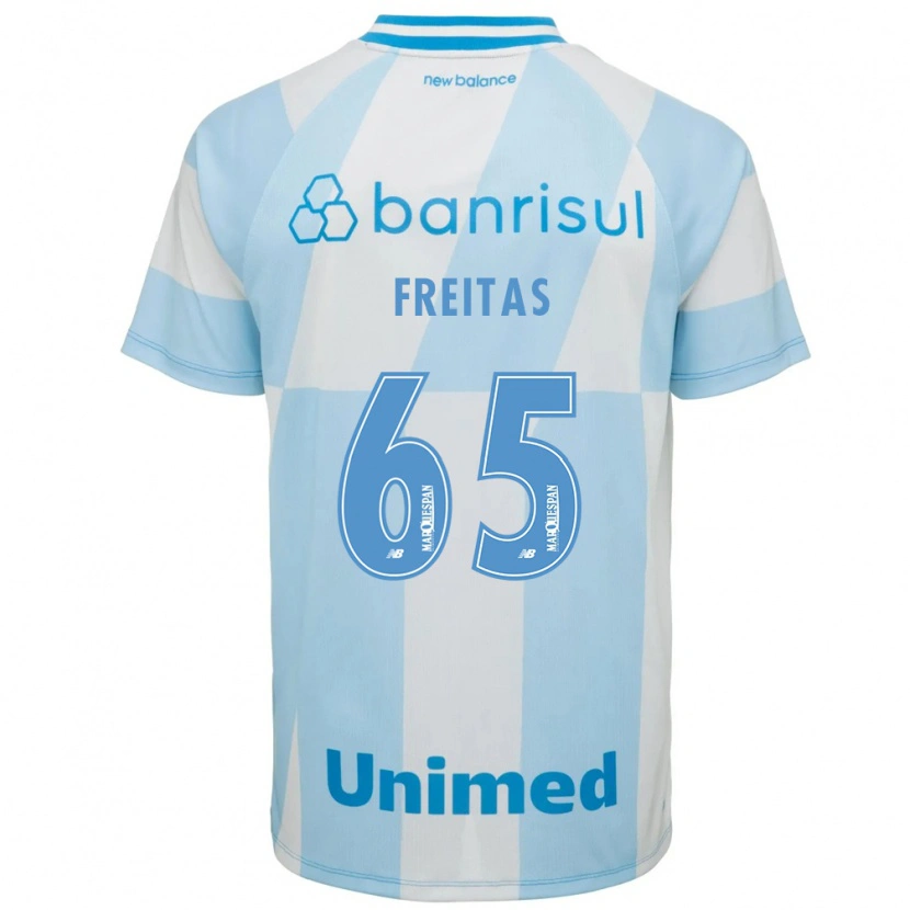 Danxen Enfant Maillot Riquelme Freitas Dos Santos #65 Bleu Clair Blanc Tenues Extérieur 2026/27 T-Shirt