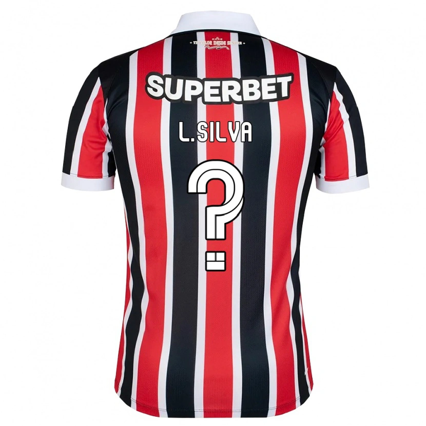 Danxen Enfant Maillot Luan Silva #0 Rouge Blanc Noir Tenues Extérieur 2026/27 T-Shirt