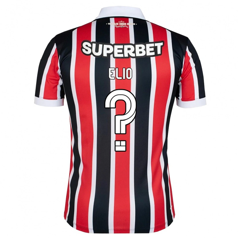 Danxen Enfant Maillot Elio Vinicius Rego Da Silva #0 Rouge Blanc Noir Tenues Extérieur 2026/27 T-Shirt