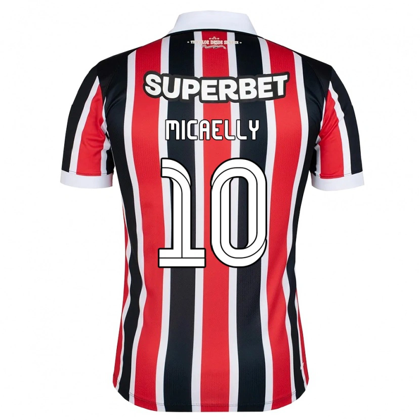Danxen Enfant Maillot Micaelly #10 Rouge Blanc Noir Tenues Extérieur 2026/27 T-Shirt