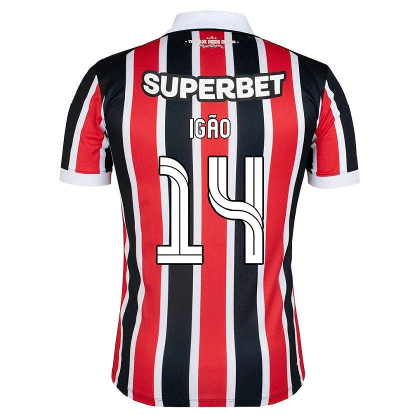 Danxen Enfant Maillot Igor Odoni Gomes #14 Rouge Blanc Noir Tenues Extérieur 2026/27 T-Shirt