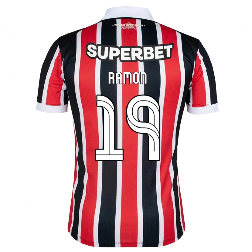 Danxen Enfant Maillot Lucas Ramon #19 Rouge Blanc Noir Tenues Extérieur 2026/27 T-Shirt