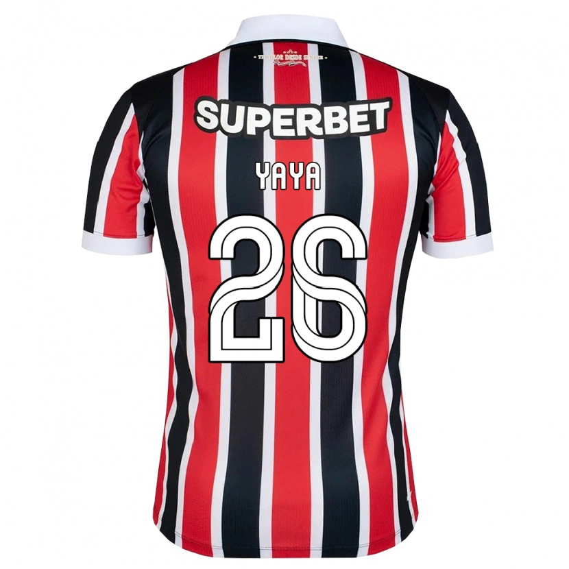 Danxen Enfant Maillot Yaya #26 Rouge Blanc Noir Tenues Extérieur 2026/27 T-Shirt