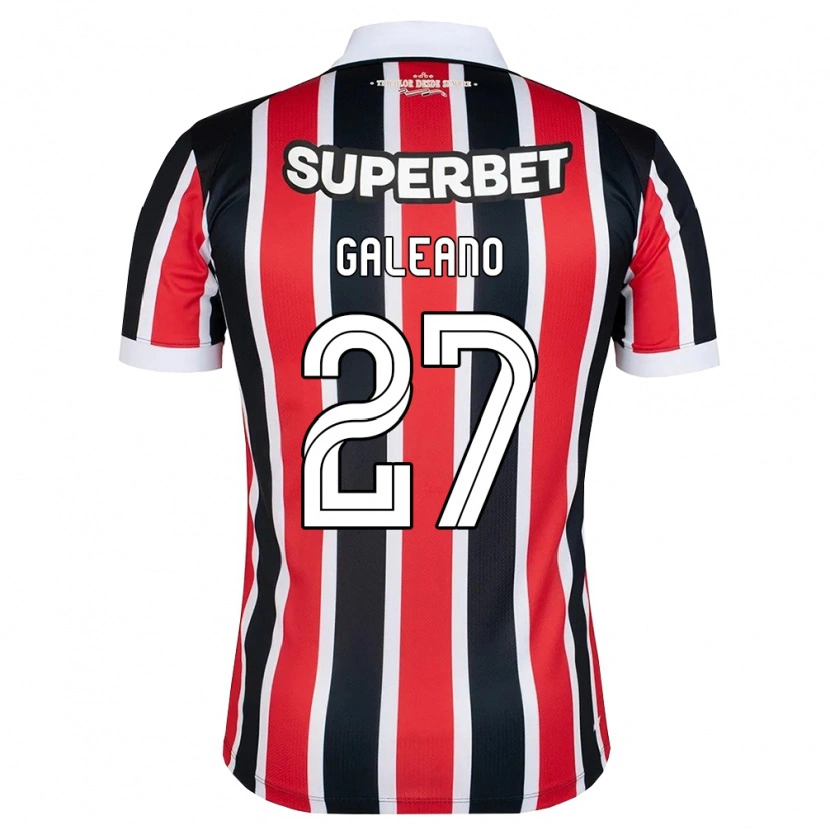 Danxen Enfant Maillot Antonio Galeano #27 Rouge Blanc Noir Tenues Extérieur 2026/27 T-Shirt