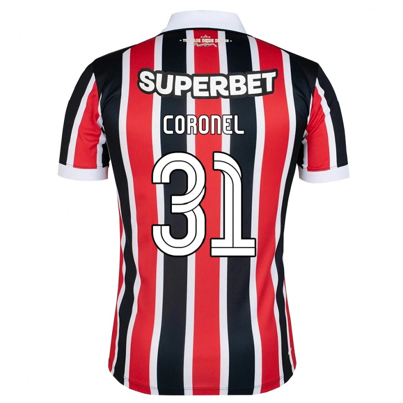 Danxen Enfant Maillot Carlos Coronel #31 Rouge Blanc Noir Tenues Extérieur 2026/27 T-Shirt