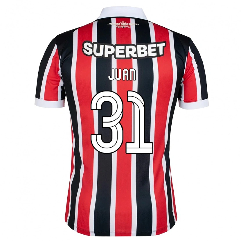 Danxen Enfant Maillot Juan #31 Rouge Blanc Noir Tenues Extérieur 2026/27 T-Shirt