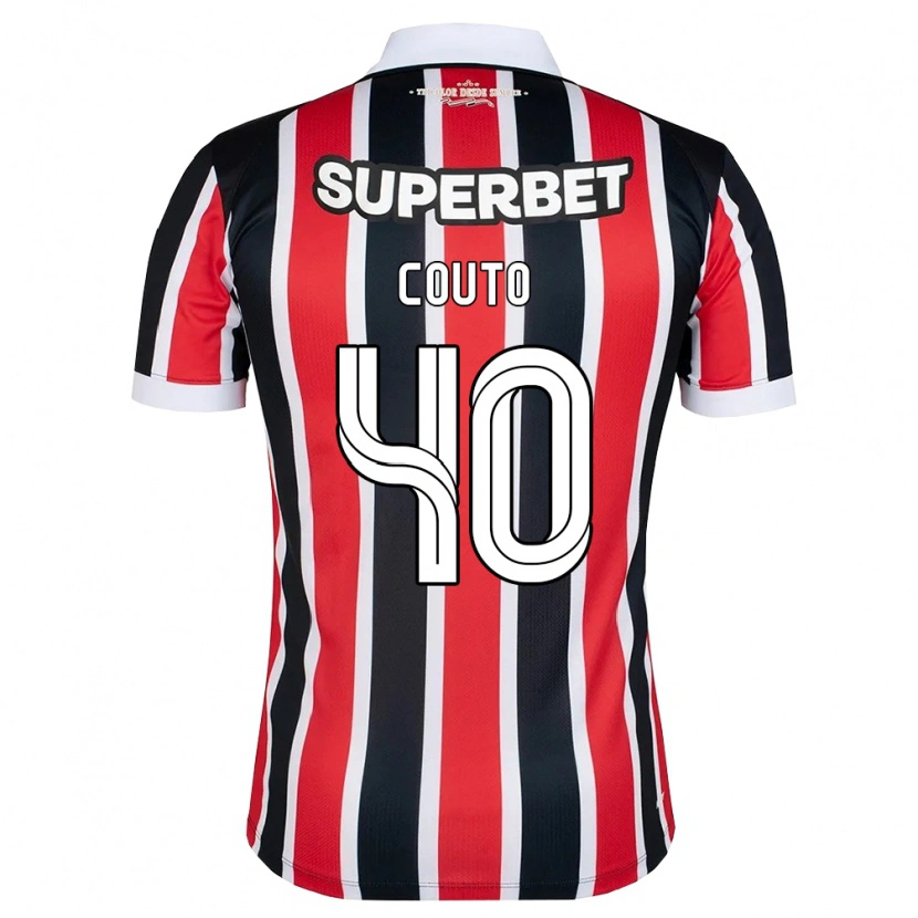 Danxen Enfant Maillot Thiago Couto #40 Rouge Blanc Noir Tenues Extérieur 2026/27 T-Shirt