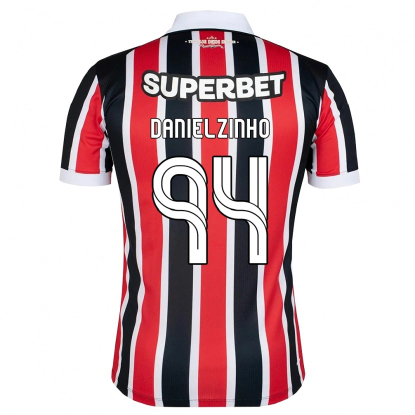 Danxen Enfant Maillot Danielzinho #94 Rouge Blanc Noir Tenues Extérieur 2026/27 T-Shirt